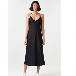 Vetta The Satin Slip Dress in Black Sz small